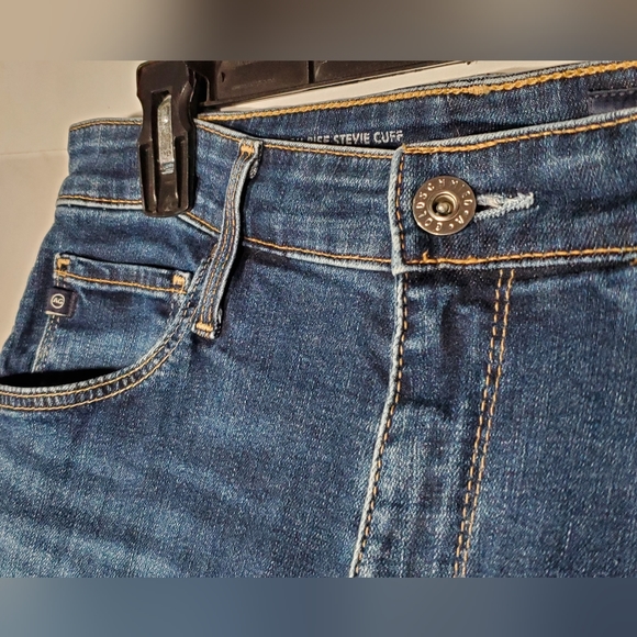 AG ADRIANO GOLDSCHMIED STEVIE HIGH-RISE SKINNY ANKLE CUFF DENIM JEANS - Picture 4 of 8